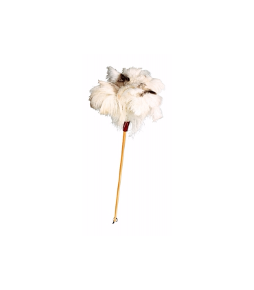 Plumeau autruche luxe cuir 80cm - Redecker