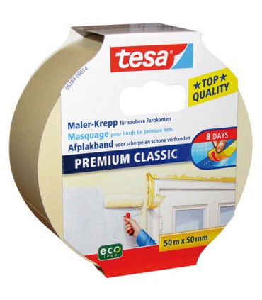 Adhésif de masquage protection droite - 50 m x 50 mm - TESA