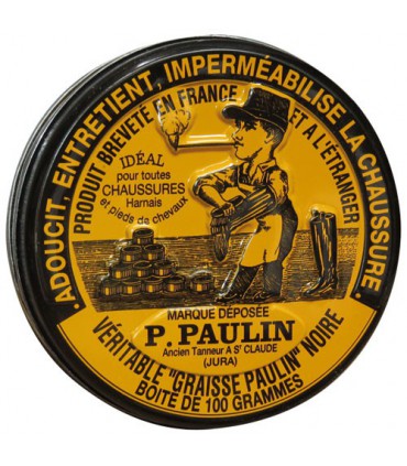 Graisse Paulin chaussures 100g noire - Paulin