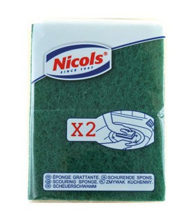 Eponge grattante verte eco x2 - Nicols