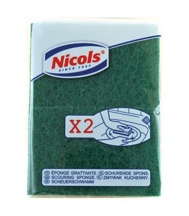 Eponge grattante verte eco x2 - Nicols