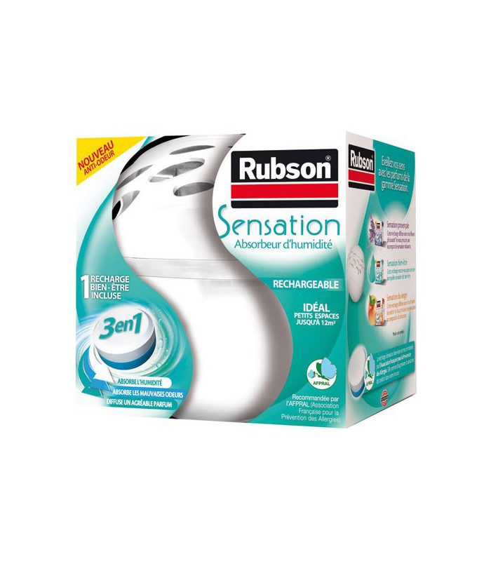 Rubson 2 recharges pour absorbeur d'humidité, Sensation Pure 