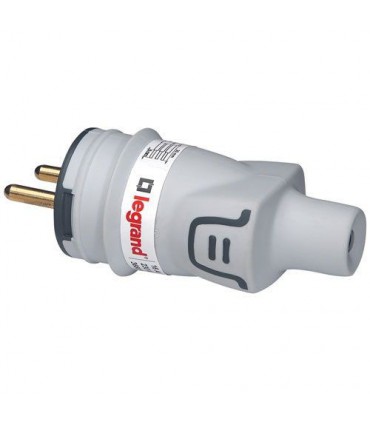 FICHE PLEXO M 2P+T IP44 GRIS VR.93828