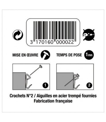 CROCHET ACIER LAITON N 2  CTE 10  1002