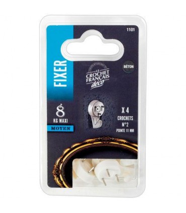 CROCHET SUED.MM PLAST.SP.BETON X4 1101