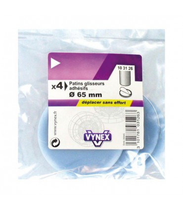 Patin glisseur ptfe gris adhésif d.65mm