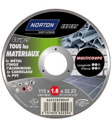 DISQUE A TRONC. MULTICOUPE 115 X 1,6 NOR