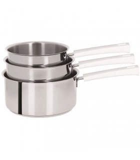 Série 3 Casseroles Fixe 16 à 20 Cm + Poignée Colorée - Cristel