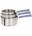 Série 3 Casseroles Fixe 16 à 20 Cm + Poignée Colorée - Cristel