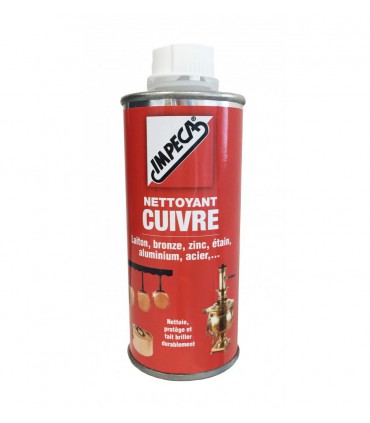 Nettoyant Liquide Cuivre, Laiton, Bronze, Étain 200 mL - Impeca