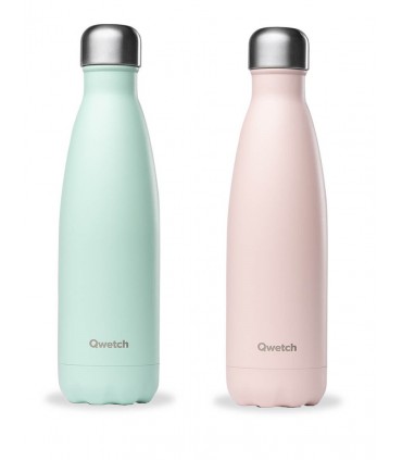 Bouteille Isotherme Pastel - Couleur au Choix - 500 mL - Qwetch