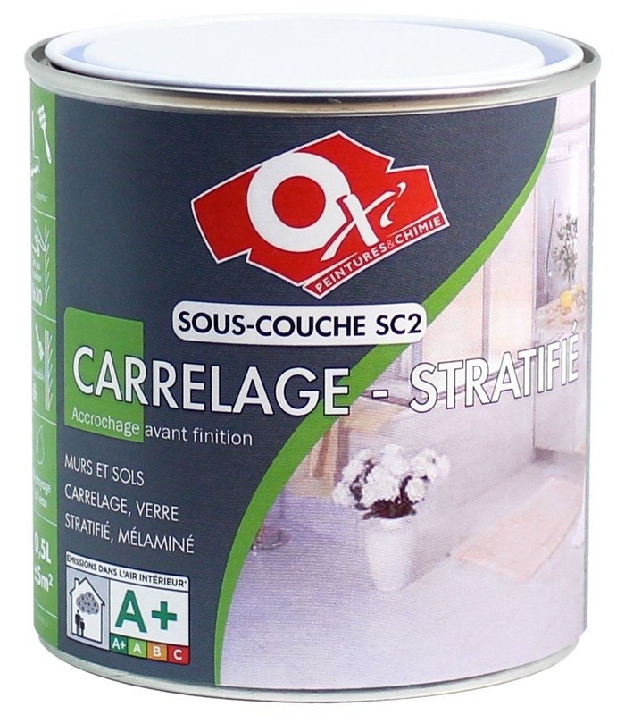 Préparation peinture - sous couche surface lisse : PVC, mélaminé, verre