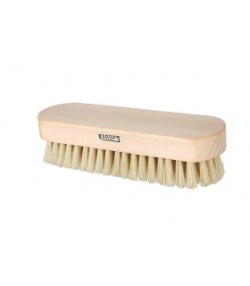 Brosse pour Chaussure Polissoir Ciré en Fibre de Soie Blanc - Domergue