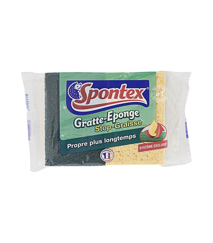 Éponges Végétales Grattantes Stop-Graisse X 2 - Spontex