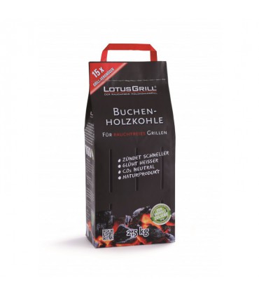 Charbon de Bois de Hêtre 2.5 Kg - LotusGrill