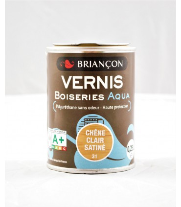 Vernis Boiseries Aqua - Teinte et Finition au Choix - 0.25 L - Briançon