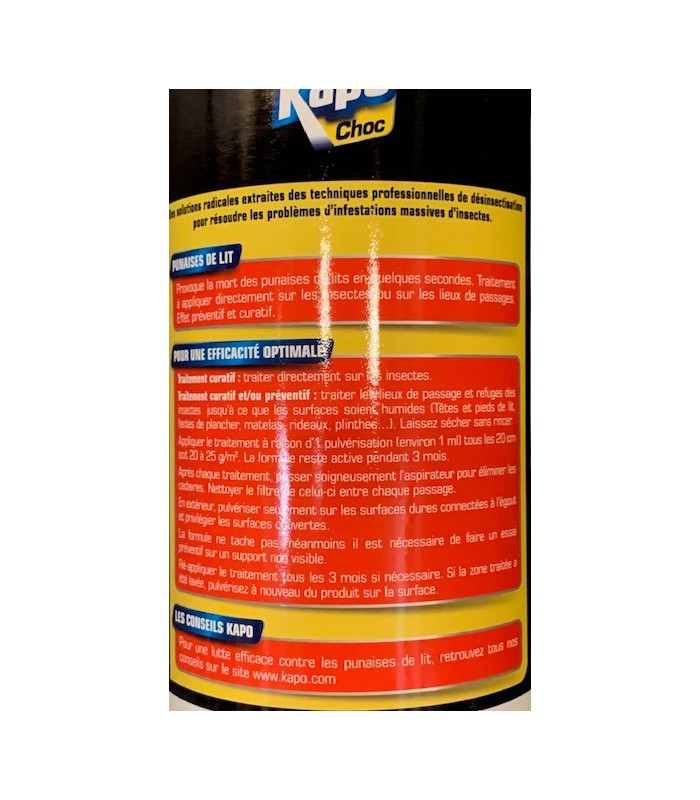 Antipunaises pulvérisateur punaises de lit KAPO, 1 litres -  Droguerie/Insecticide spécial punaise de lit - leaderbazar