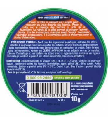 BOITE APPAT FORMICIDE 10 G
