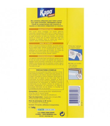 ADHESIF ANTI MOUCHES ETUI DE 4 KAPO