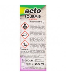 Anti Fourmis Liquide à Pulvériser 200 mL - Acto