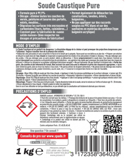 Soude caustique 1kg  SPADO