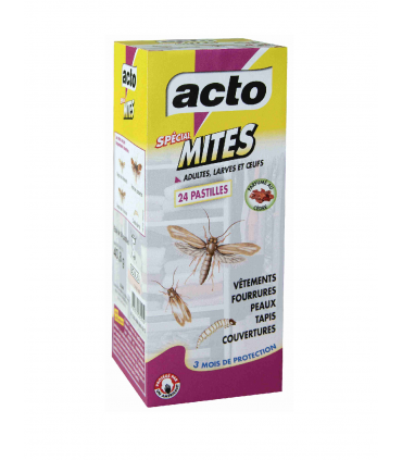 Aérosol mites et larves mites et larves de vêtements KAPO, 400 ml