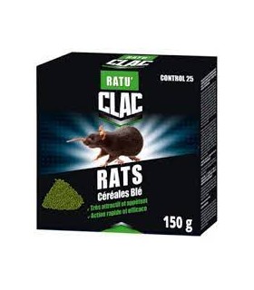 Raticide spécial rats céréales blé 150g