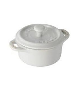 MINI COCOTTE 10CM CERAMIQUE BLANC