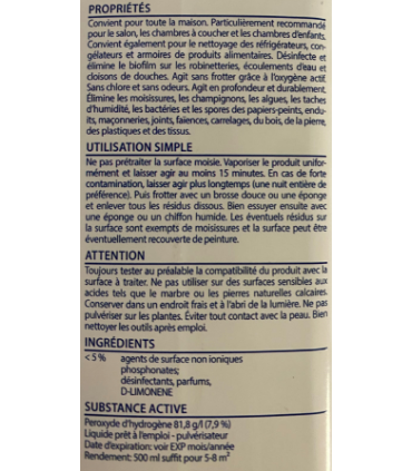 Detachant moisissures sans chlore 0.5l