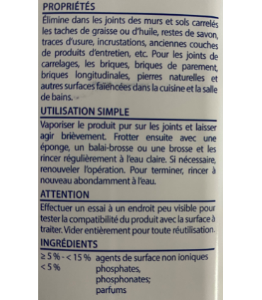 Nettoyant special joints 0.5l