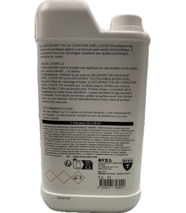 Décapant acides fin de chantier 1l Louis