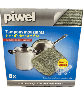 TAMPONS MOUSSANTS LAINE D'ACIER EXTRA-FINE