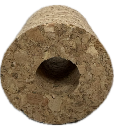 Bouchon percé 33x30x25 d.12mm