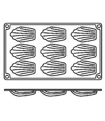 Moule gourmet madeleines Noir 9 cav. – Lékué.