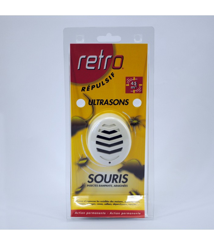 RETRO Répulsif Ultrasons Souris, Insectes rampants, Araignées