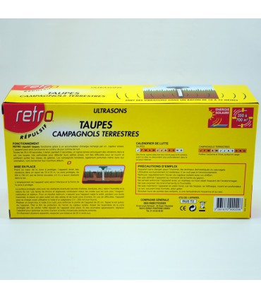Répulsif ultrasons Taupes (solaire). - Retro.