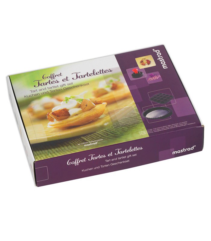 Coffret Tartes et Tartelettes + Livre Recettes. - Mastrad.