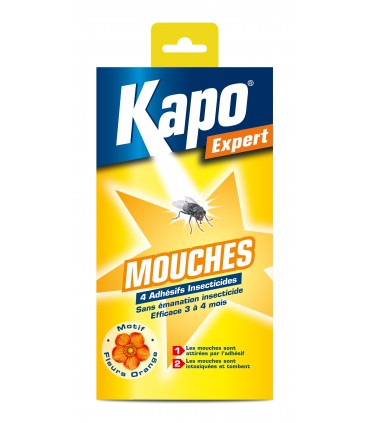 ADHESIF ANTI MOUCHES ETUI DE 4 KAPO