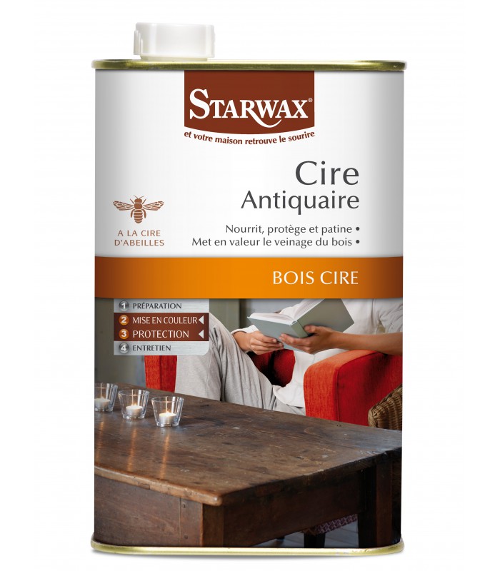 CIRE ANTIQUAIRE LIQUIDE POUR BOIS CIRÉS TON NATUREL 500ML