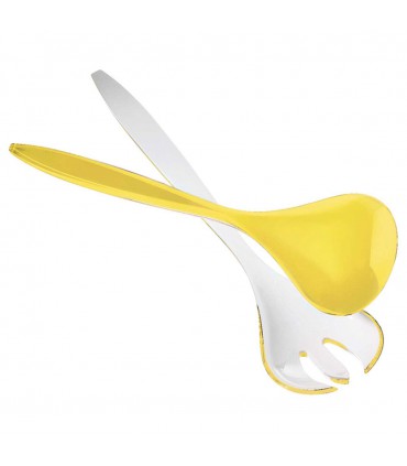 Couverts à salade bicolores Vintage Jaune - Guzzini