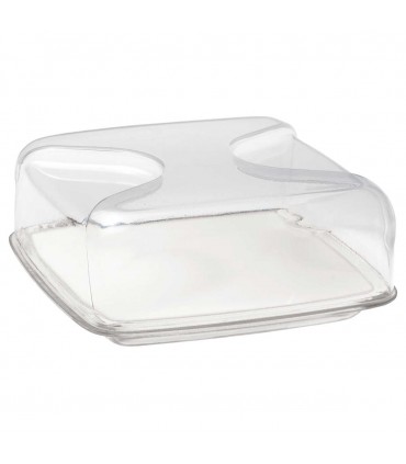 Cloche à fromage carrée Bolli Transparente - Guzzini
