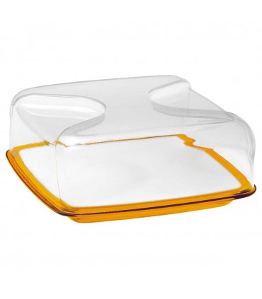 Cloche à fromage carrée Bolli Orange - Guzzini