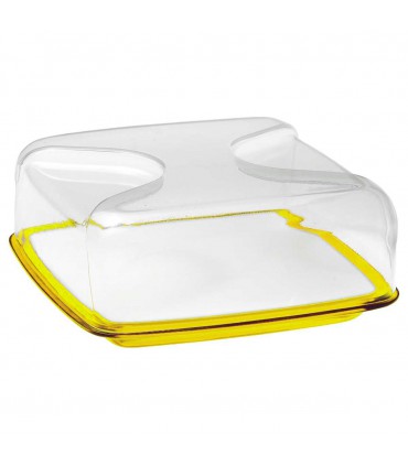 Cloche à fromage carrée Bolli Jaune - Guzzini