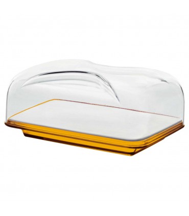 Cloche à fromage rectangulaire Bolli Orange - Guzzini