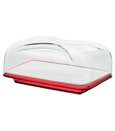 Cloche à fromage rectangulaire Bolli Rouge - Guzzini