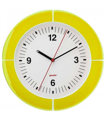 Pendule murale i-Clock Jaune - Guzzini