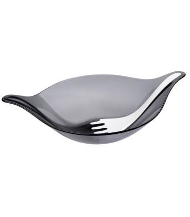 SALADIER ET COUVERTS BLC/NOIR/ROCHE