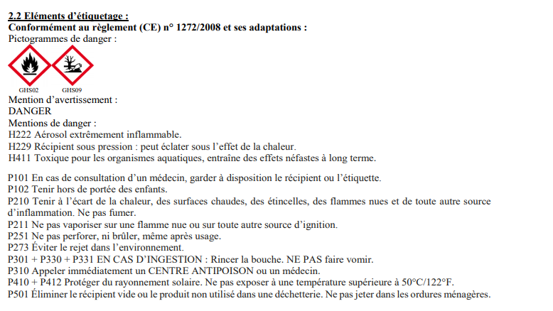 Fiche de Sécurité Acto Mousse Active Anti Nids de Gupes et de Frelons